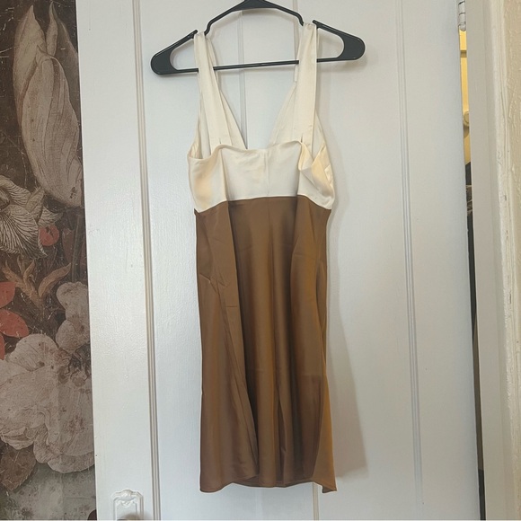 Abercrombie Two-tone Satin Slip Mini Dress *NWT* - Picture 3 of 6